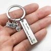 Personalize Fashion Keyring Hand Engraved Drive Safe I Need You Here With Me Heart Keychain Couples Boyfriend Jewelry Gift ► Photo 1/6