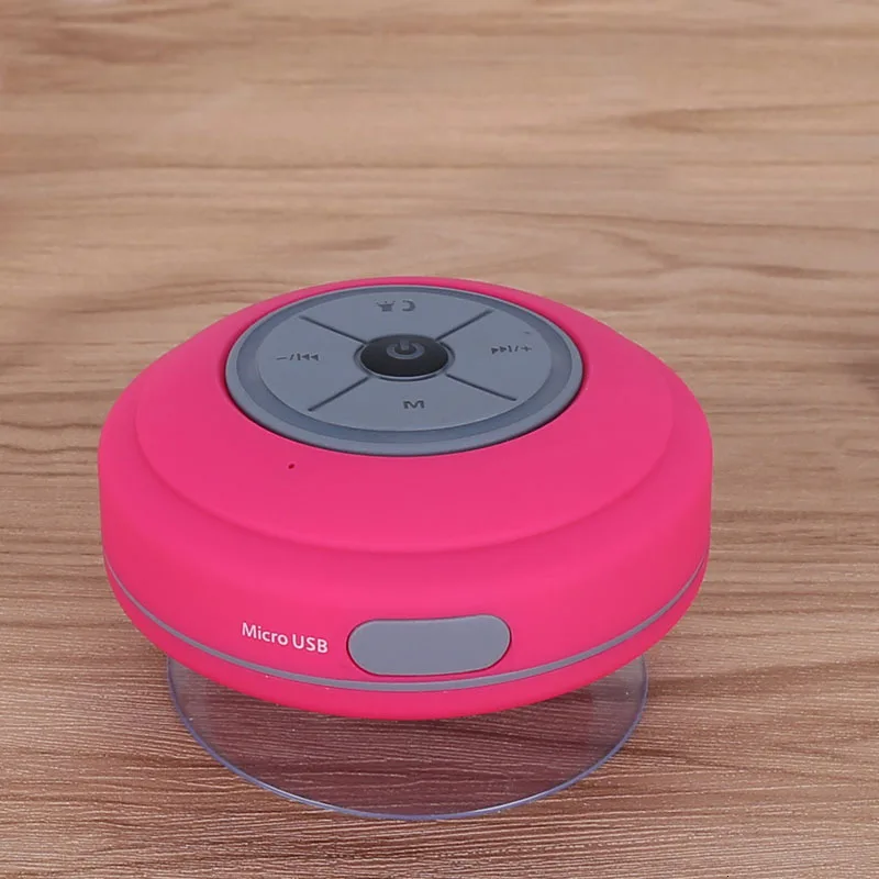 Будет ли Водонепроницаемый Bluetooth громкоговоритель коробка приносить светодиодную лампу Tf разъем-в душевой комнате автомобиль Hands-free маленький громкоговоритель коробка - Цвет: BTS06 red