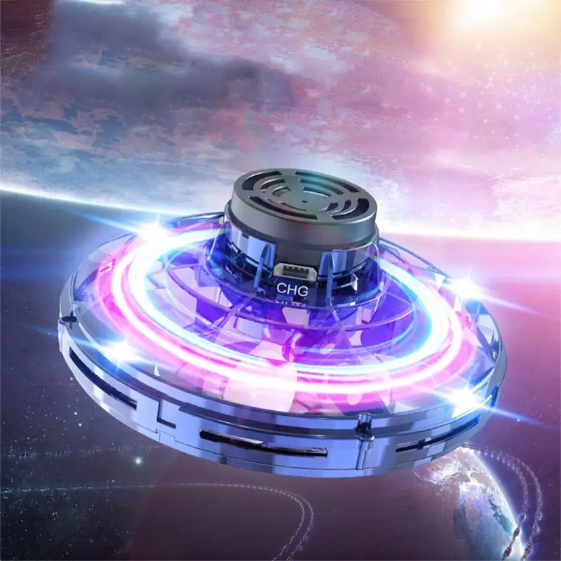 Высокое качество UFO Flynova Spinner 360 ° вращающийся usb зарядный диск ручной Дрон с светодиодный 3 цвета взрослые дети палец игрушки подарки