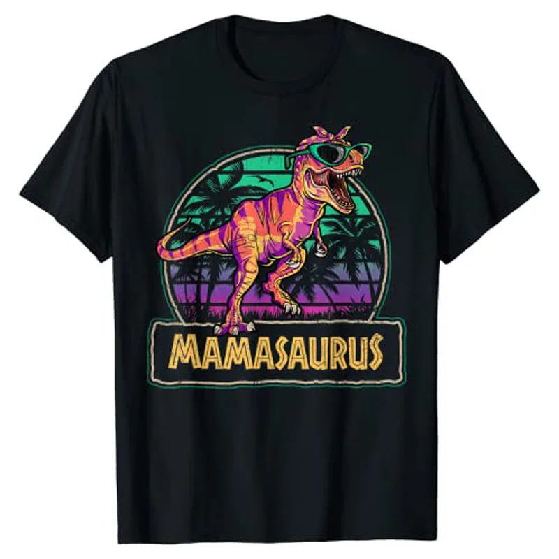 thumbnail image 1 of Camiseta gráfica a juego con la familia Mamasaurus T Rex Dinosaur Mama Saurus para mujer, 1 of 4