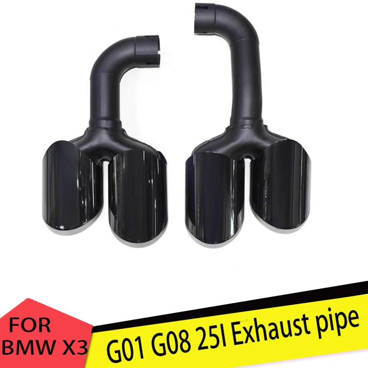 1 пара наконечников выхлопной трубы для BMW X3 G01 G08 25I наконечник глушителя черная