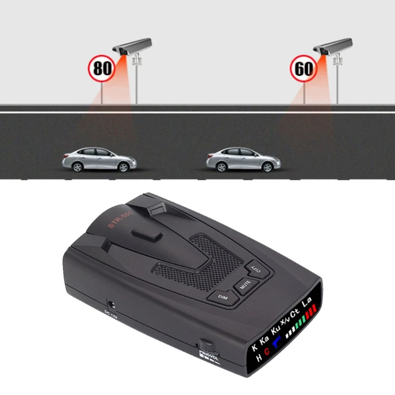 L41a Str555 Car Radars Detector Sensitive Vehicle Speed Alert Alarm
