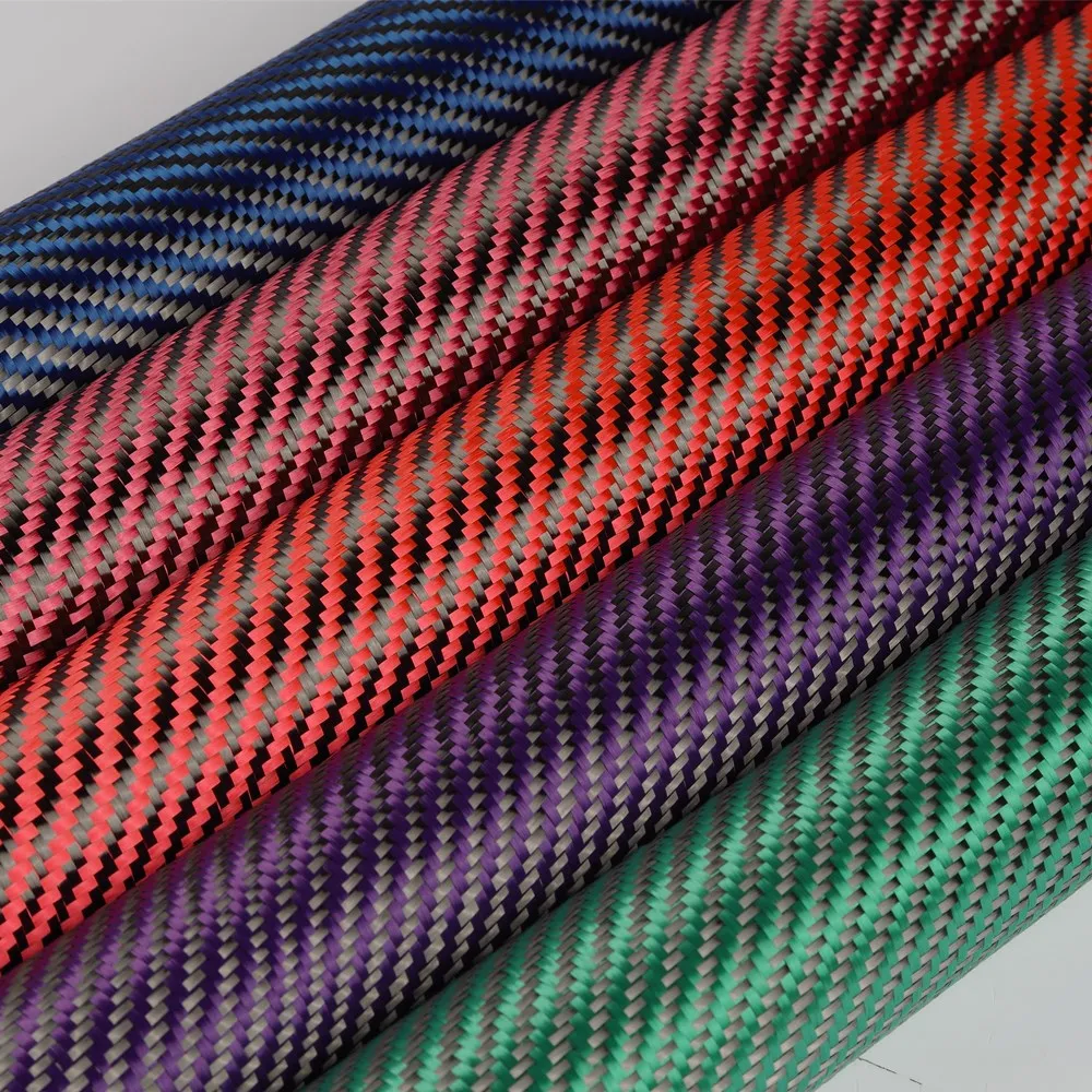 Carbon Aramid Fiber Hybrid Fabric Cloth 3K Carbon Fiber Aramid Fiber 190gsm 0.2mm Thickness