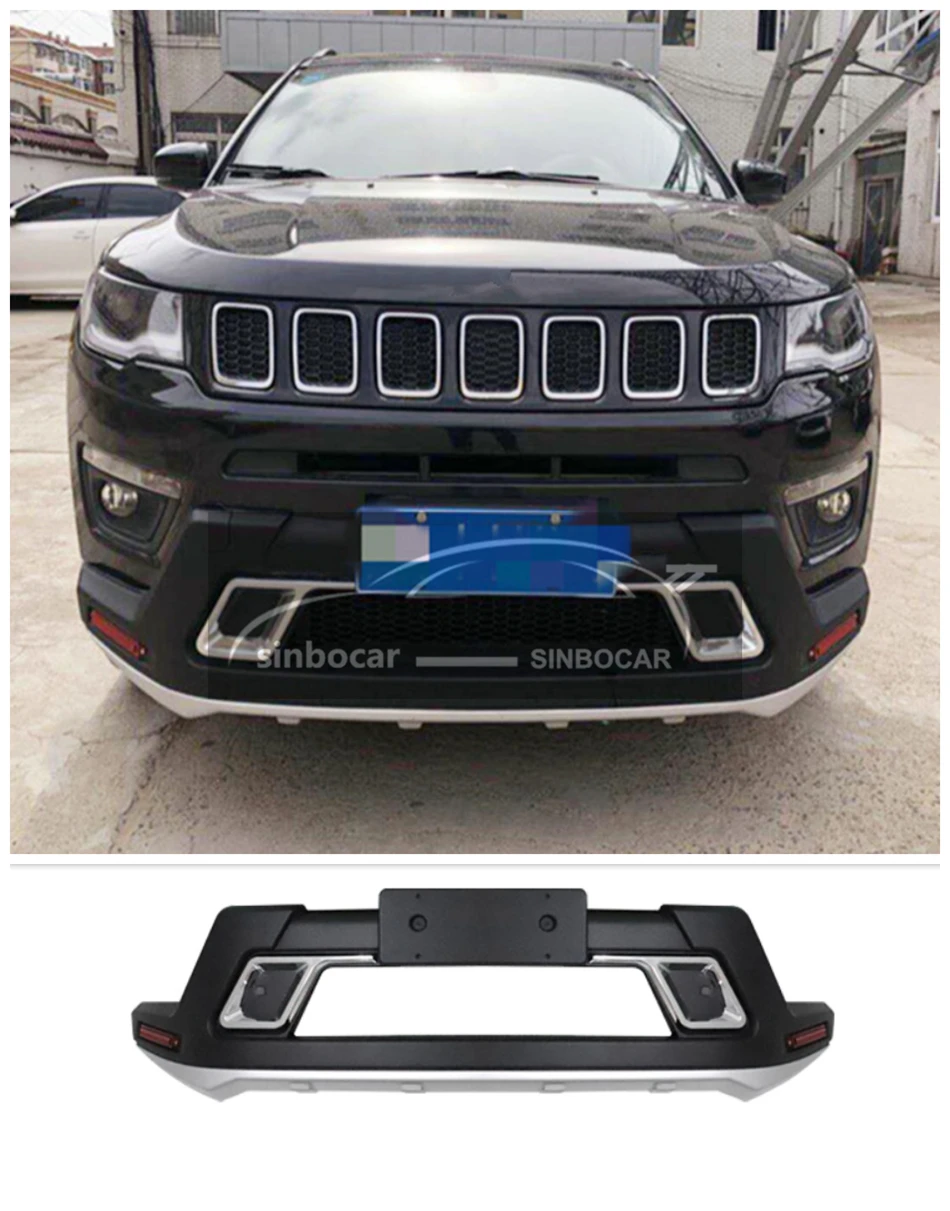 Автомобиль ABS пластик Передний + Задний бампер протектор Подоконник Накладка