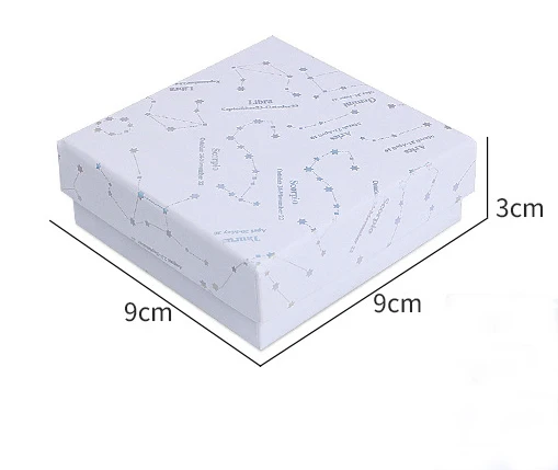 white 9x9x3cm 1 шт Упаковка для ювелирных изделий, различный размер белый/черная крафт-бумага коробка для серьги/кольца/коробка Ювелирная для браслета A58 - Цвет: white 9x9x3cm