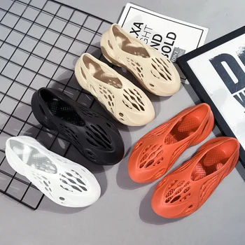 

2020 Men Summer Walking Shoes Sandals Men's Holes Sandals Hollow Breathable Flip Flops Fashion Outdoor Beach Slippers Roman Shoe