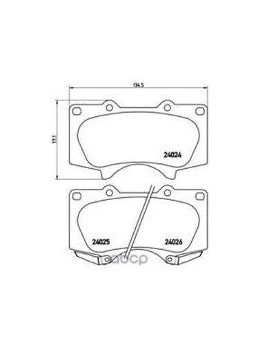 Колодки Тормозные Toyota Lc 120 4.0/3.0d/Mitsubishi Pajero 06 Передние Brembo P83066 Brembo арт. P83066