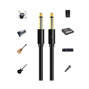 

Jack Cable 6.5mm Audio Cable Dual-Head 6.35mm Gold-Plated Male To Male Adapter Cable Audio Connector Cord For Microphone