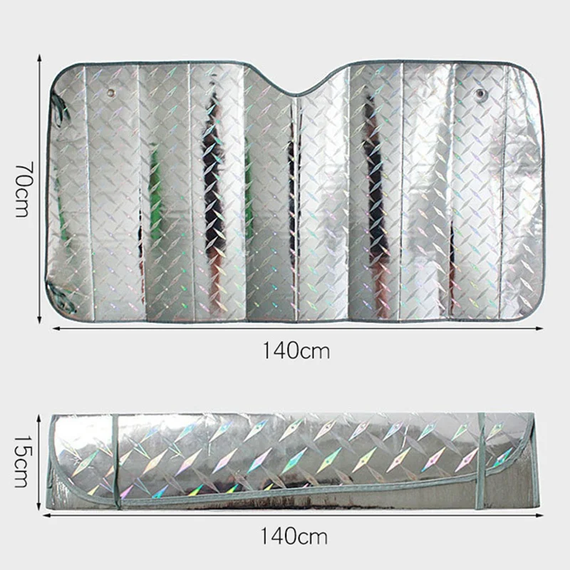 Автомобильный козырек на лобовое стекло крышка Солнцезащитный козырек Авто летняя наклейка Солнцезащитная пленка 130*60 см/140*70 см солнцезащитный козырек