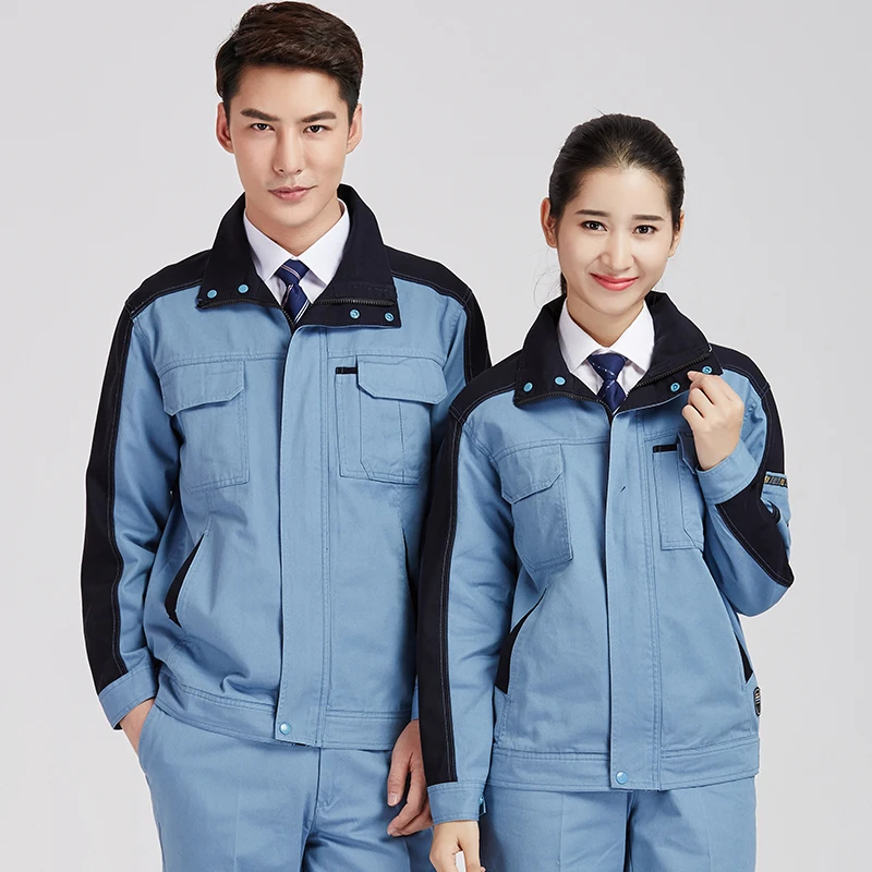 100% cotton Work Clothing Set Men Women Jacket+Pants Mechanic uniforms auto Repair Welding suit Workshop Coverall wear resistant |