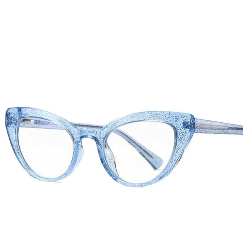 Anti Blue Light Cat Eye Reading Glasses Women Black Vintage Eyeglasses Glitter Frame Magnifying Glasses For Computer Wives +1 +6 3