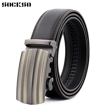 

NEW fashion Automatic Buckle Ratchet Leather Luxury Designer Belts NEW Brand For Classic Men Cowhide Belt HJ0090