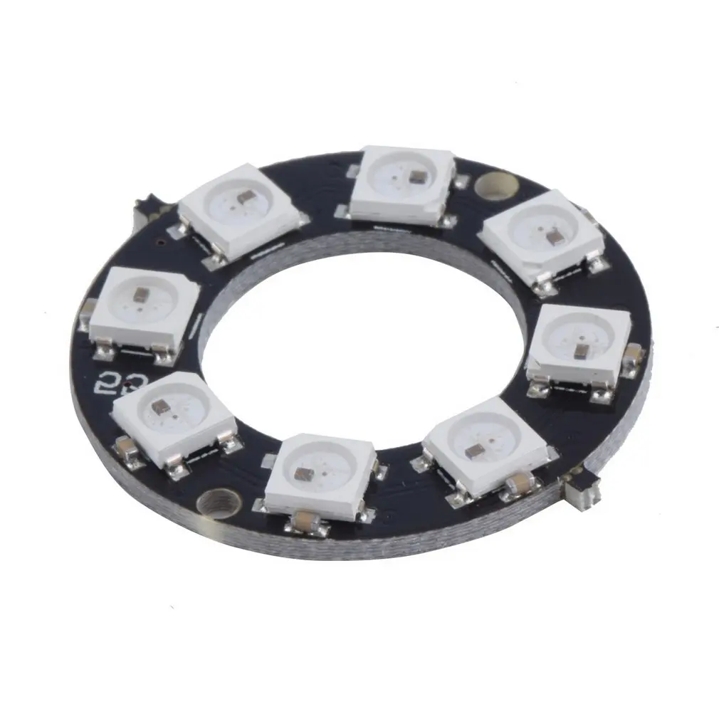 

WS2812 8-Bit 5050 RGB LED Lamp Panel Pratical Round Ring LED Driver Development Board IC Control Circuit