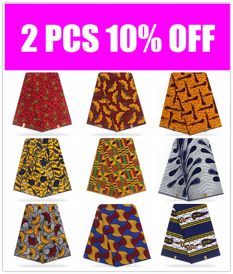 ESEWING Hollandaise воск, батик Африканский Воск печатает ткань для лоскутное Анкара ткань для платья 6 ярдов Хлопок Ткань Анкара