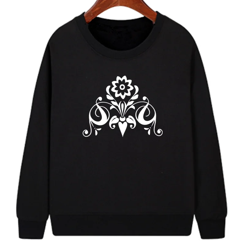 Men's and Women's Sweatshirts Floral Print Long Sleeve Sportswear Women's Casual Basic Pullover Tops