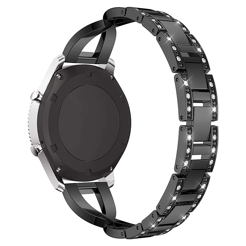22 мм хрустальные блестящие часы с металлическим ремешком для samsung gear S3 Frontier SD998