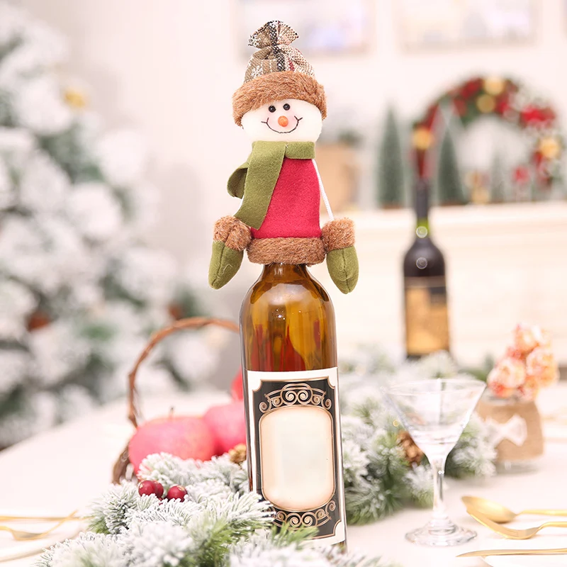 Рождество крышка бутылки вина одежда Санта Снеговик Олень прекрасный Nobby модный