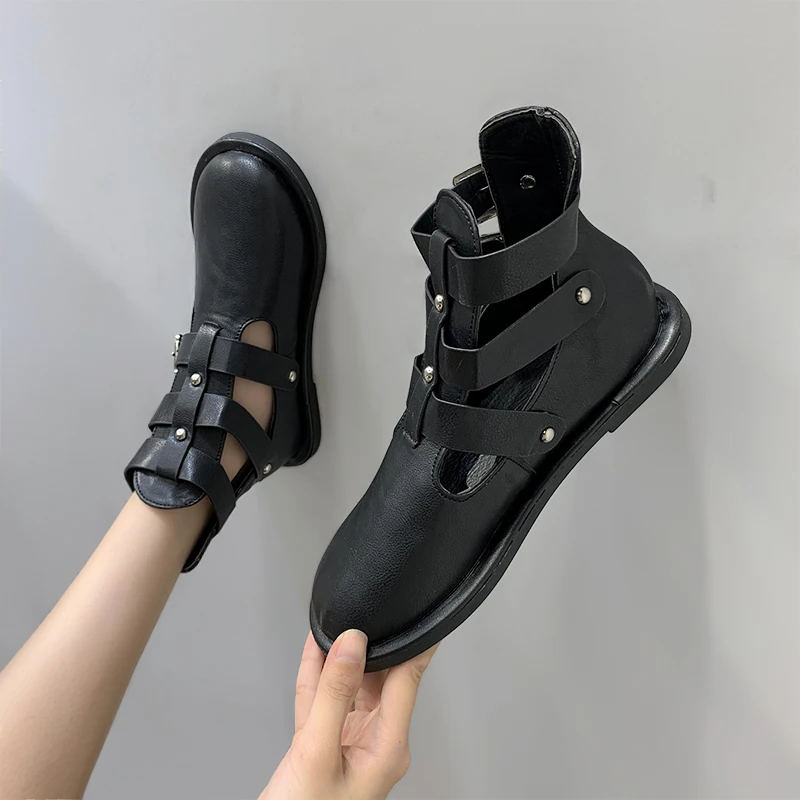 flat heel boots ladies