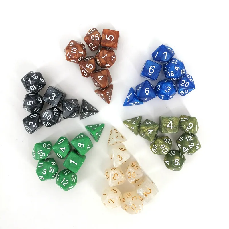 

2019 7pcs/Set Digital dice Game for Super Universe Galaxy DND Dice Set D4-D20 for Dungeons and Dragons RPG Best Gifts