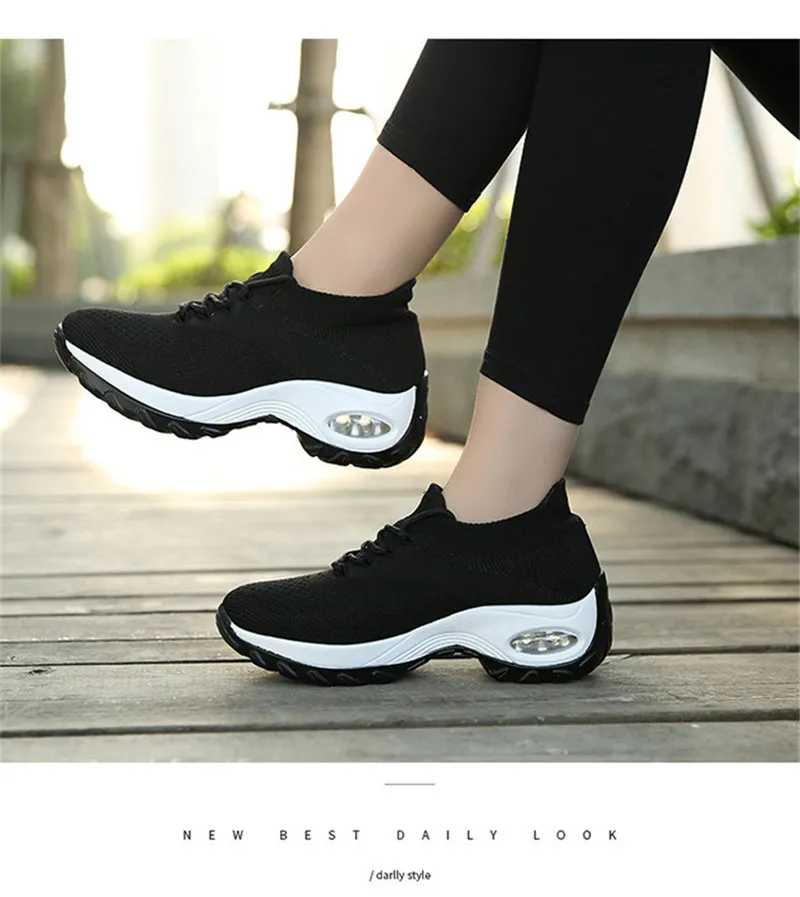 Shoes Woman Sneakers Increase Platform Trainers Women Shoes Casual Lace-Up Feminino Mesh Shoes Womens Sneakers Plus Size VT624 (6)