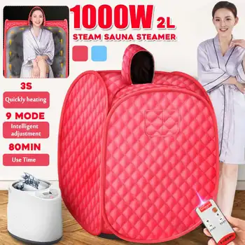 

1000W 2L Portable Steam Sauna Home Sauna Generator Slimming Household Sauna Box Ease Insomnia Sauna Steamer With Remote