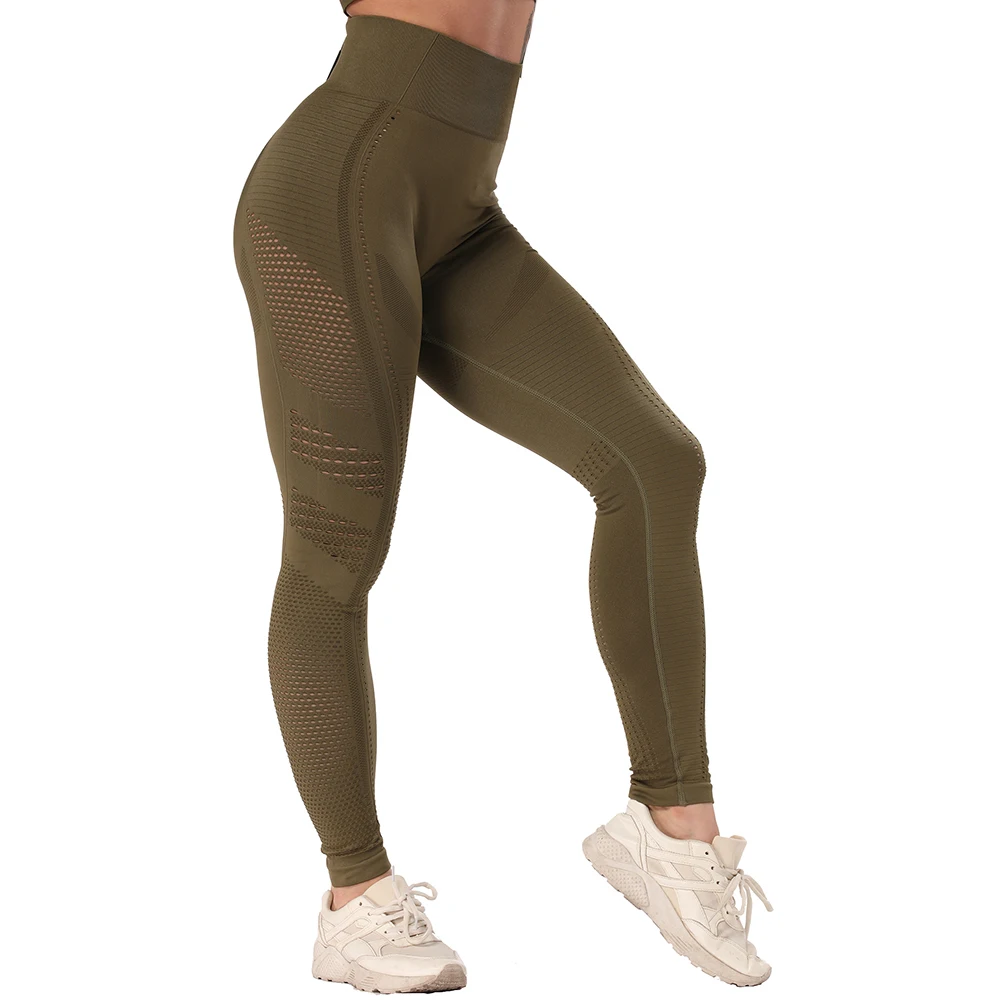 aerie crossover leggings New Hollow Out Leggings For Fitness Seamless Mesh Slim Leggings Women Push Up High Waist Sports Leggings Female Running Leggins fabletics leggings