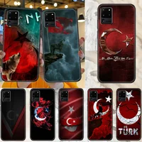 Custodia per telefono bandiera turca turchia per Samsung Galaxy Note 4 8 9 10 20 S8 S9 S10 S10E S20 Plus UITRA Ultra black 3D prime art funda