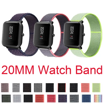 

20MM Nylon Loop Woven Strap For Xiaomi Huami Amazfit GTS 2 Smart Watch Wearable Wrist Bracelet For Amazfit Bip Lite 1S Watchband