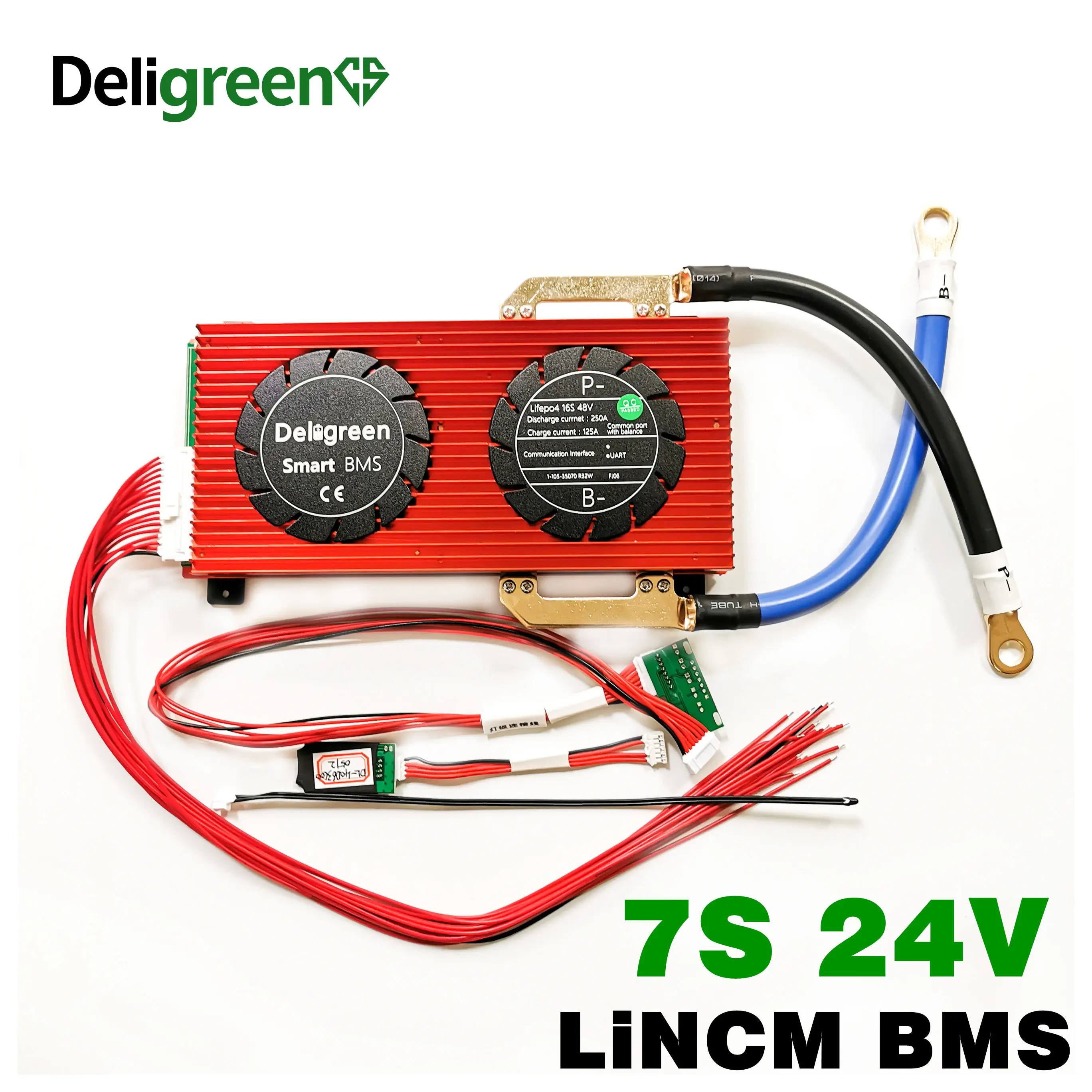 Smart BMS 7S 80A 100A 120A LiNCM Battery BMS for 29.4V Battery pack with Bluetooth CAN communicatio UART RS485 afbeelding