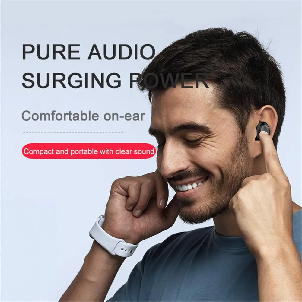 Wireless Bluetooth 5 0 Earphones TWS Double Mini Earbuds Hands Free Headset with Microphone for iPhone Android Cell Phones