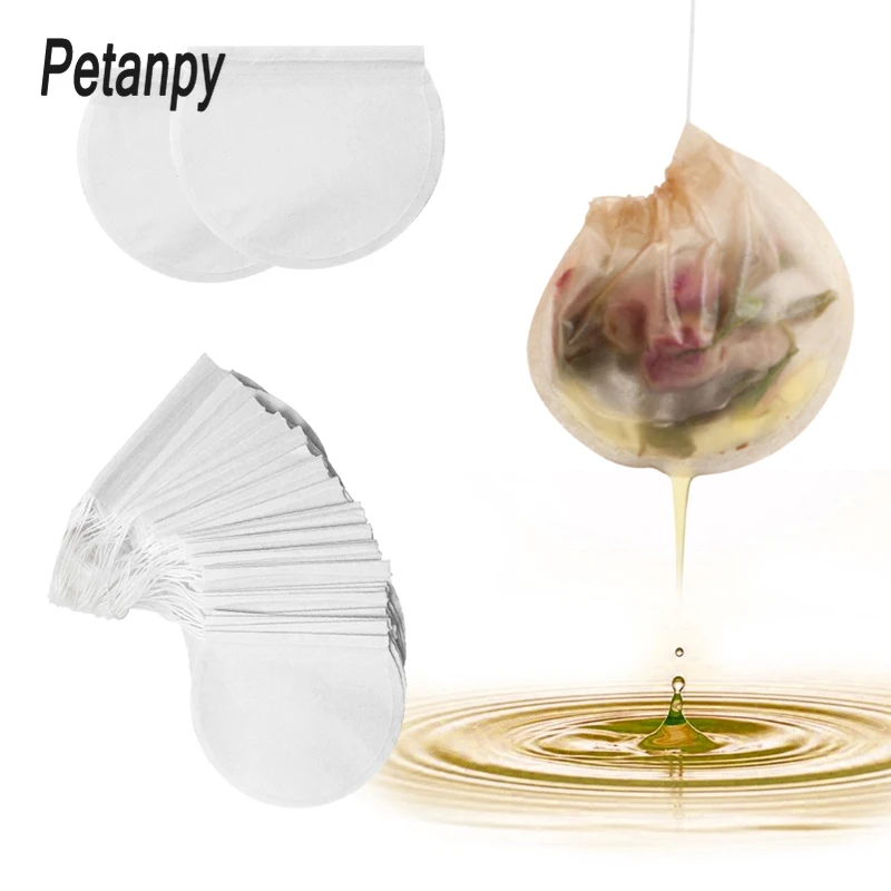 

Round Tea Bags 100 Pcs/Lot Teabags Empty Scented Tea Bags Filter Infuser with String Heal Seal Paper Teabags for Herb Loose Tea