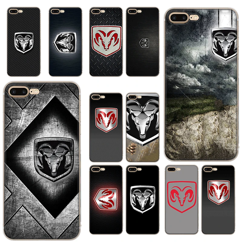 

Mobile Phone Case For iPhone 6 6s 7 8 P Lus XR X XS Max 5 5S SE Hard Cover Dodge Ram Logo Shell Protection