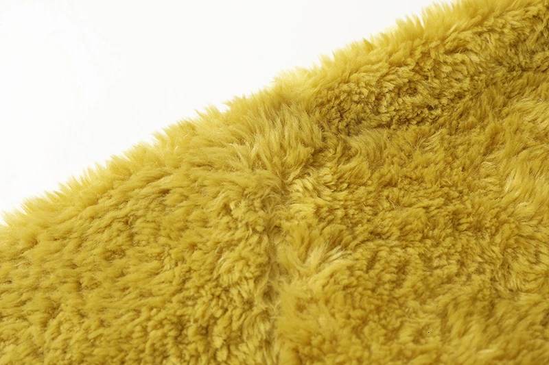 [] Свободная желтая куртка с имитацией овечьей шерсти, большой размер, новинка, стоячий воротник, длинный рукав, Женское пальто, мода, весна, 1N007