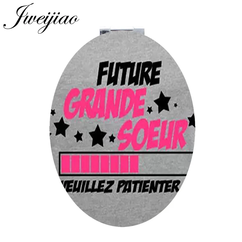 SS16 JWEIJIAO Super Grande SOEUR mathilde кожаная овальная Сумочка Зеркало Косметическое двустороннее здоровье игры espejo для сестер SS01 - Цвет: SS16
