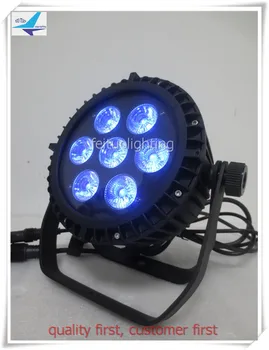 

E-8x 7x18w rgbwa uv slim flat led par lights 6in1 outdoor for show studio light