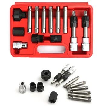 

13pcs/set Alternator Tool Repairing Removal Pulley Disassembly With Storage Box