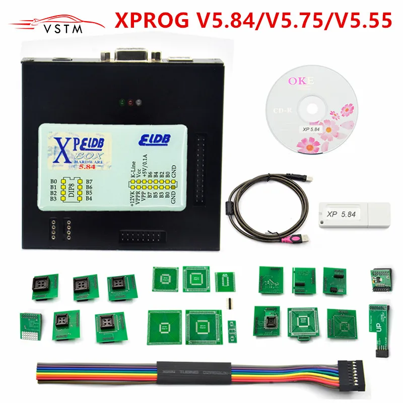 XPROG 5 84 V5.55 V5.70 V5.72 V5.74 V5.75 V5.84 черный металлический ящик лучше M ECU программируемый
