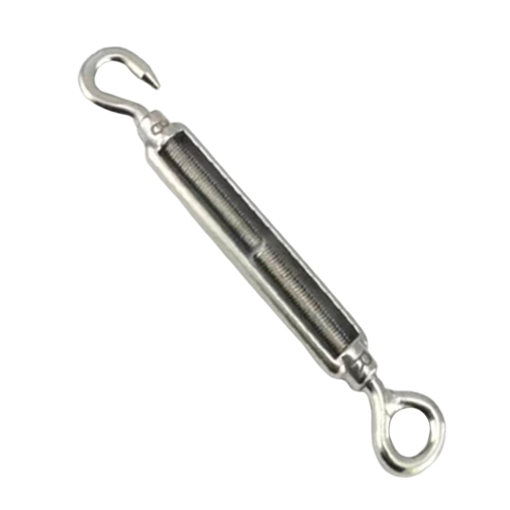 Wire Rope Cable Hook & Eye Turnbuckle, Stainless Steel Boating Hardware