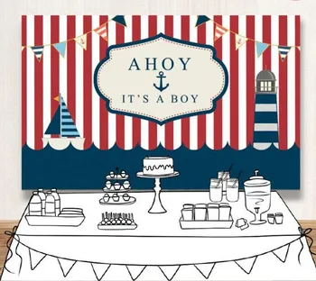 

ancjor marine boy birthday party baby child photo background photography backdrops quality vinyl