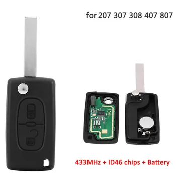 

Entry Remote Car key ID46 For 207 307 308 407 807 Accessory Parts Keyless New