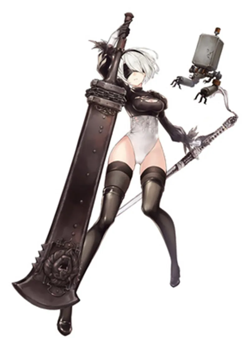 Аниме мультфильм игровой НИР: Automata jorha 2B A2 9S Adam Eve Devola Popola акриловая фигурка подарок Хэллоуин косплей кулон Рождество - Цвет: S