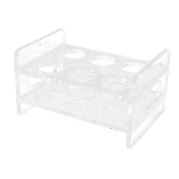 

6-Hole Clear Acrylic Shot Glass Holder Rack Bar wine drinks Serving Tray