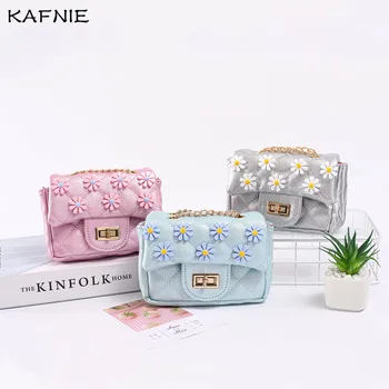 

HOT Selling Children Handbag PU chrysanthemum Children's Shoulder Bag Hot Pink Candy Change bag Kid Evening Party Birthday Bags