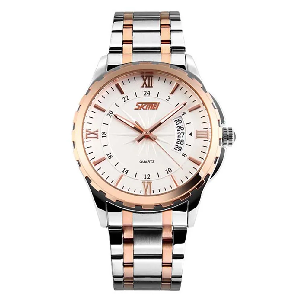 Men Business Waterproof Luminous Date Display Roman Arabic Number Wrist Watch Mas-culino Fashion Men's Watch Large Dial Military