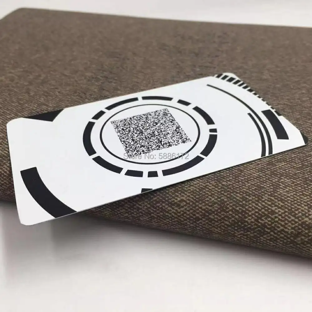 US $178.90 Luxury White Matte Metal Business Card with custom printing