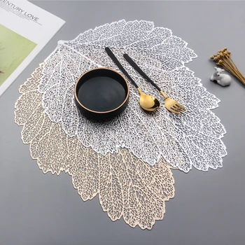

New Placemats For Kitchen Table PVC Round Coaster Pads Insulation Tableware Placemat Non-slip Mats Western Mats