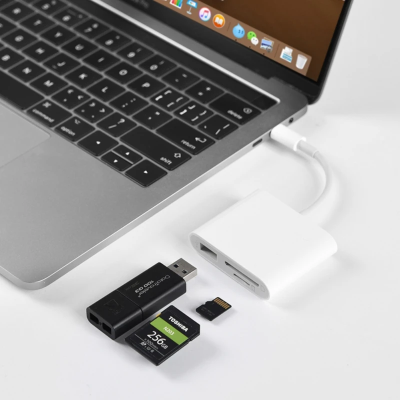 3-в-1 USB-C устройство для чтения карт USB адаптер многофункциональный чехол для телефона для ноутбука Компьютерные аксессуары для TF защищенная цифровая карты памяти