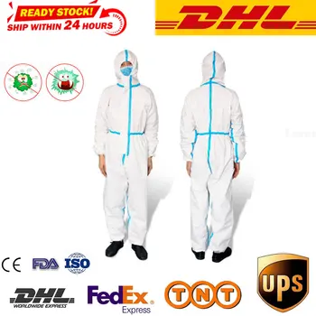 

High Antibacterial Isolation Suit Protective Clothing Isolation Gown Coveralls Disposable Anti-epidemic Antibacterial Isolation