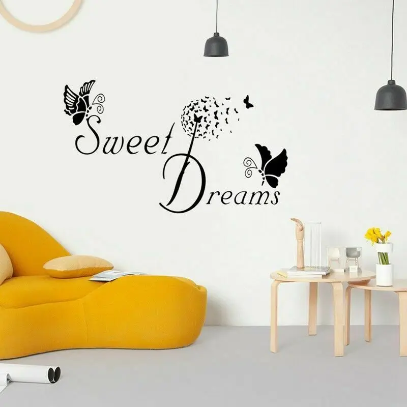 Наклейки на стену с надписью SWEET DREAMS бабочкой и LOVE|Наклейки стену| |