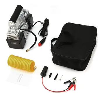 

DC 12V Portable Super Flow Car Tire Tyre Inflator Metal Vehicle Auto Electric Pump Air Compressor Heavy Duty Set